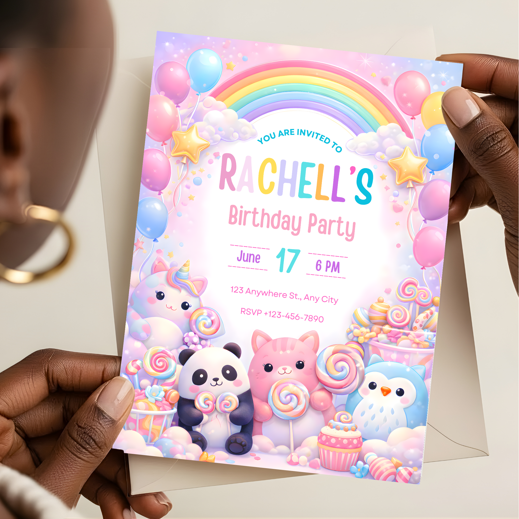 Squishmallow Birthday Invitation 