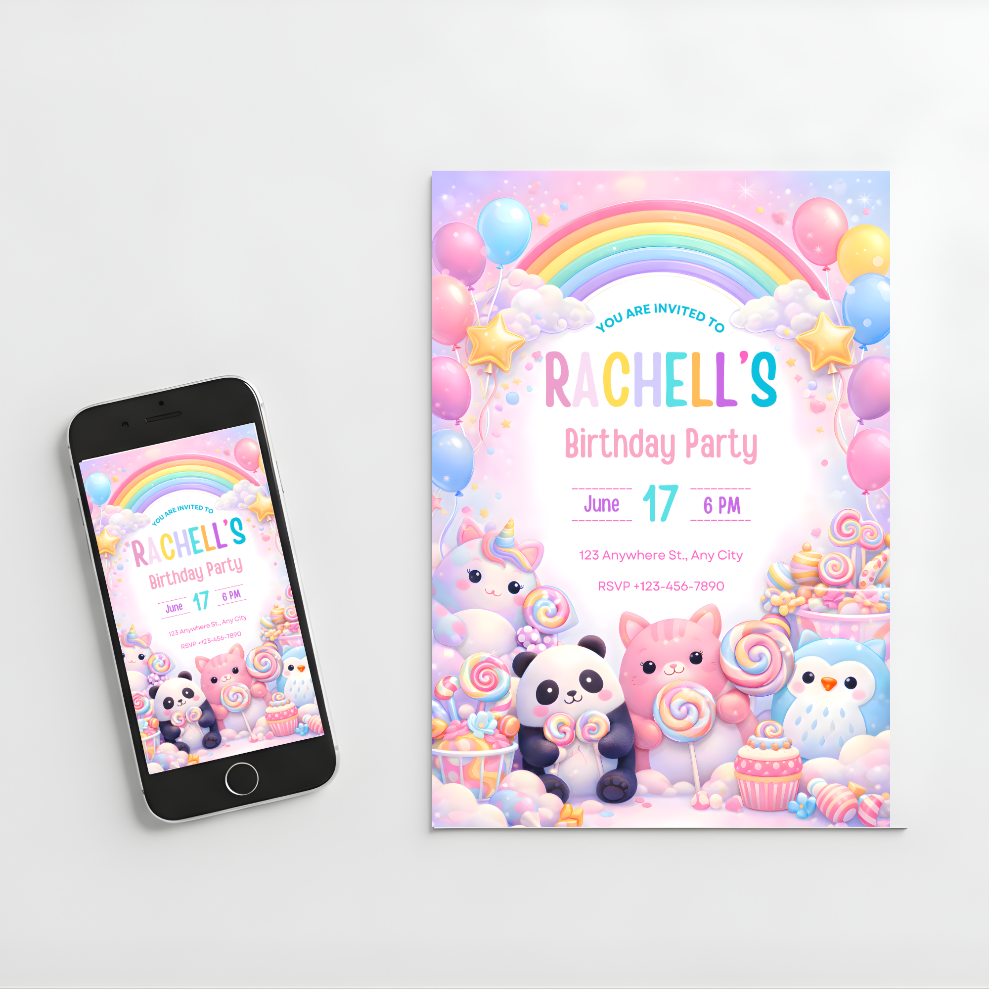 Squishmallow Birthday Invitation 