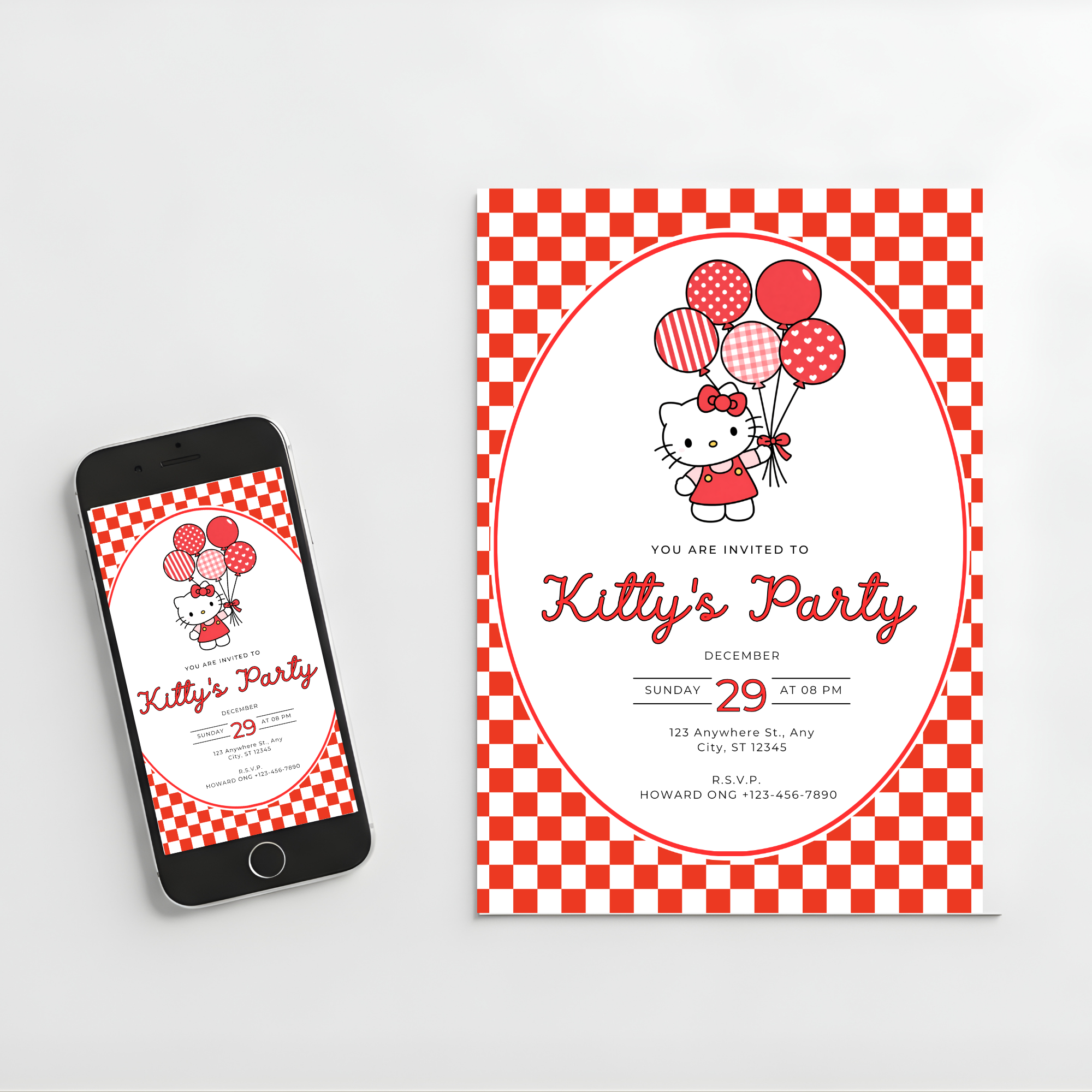 Hello Kitty Birthday Invitation
