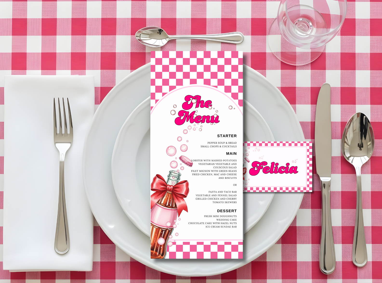 She's Ready to Pop Baby Shower Menu  