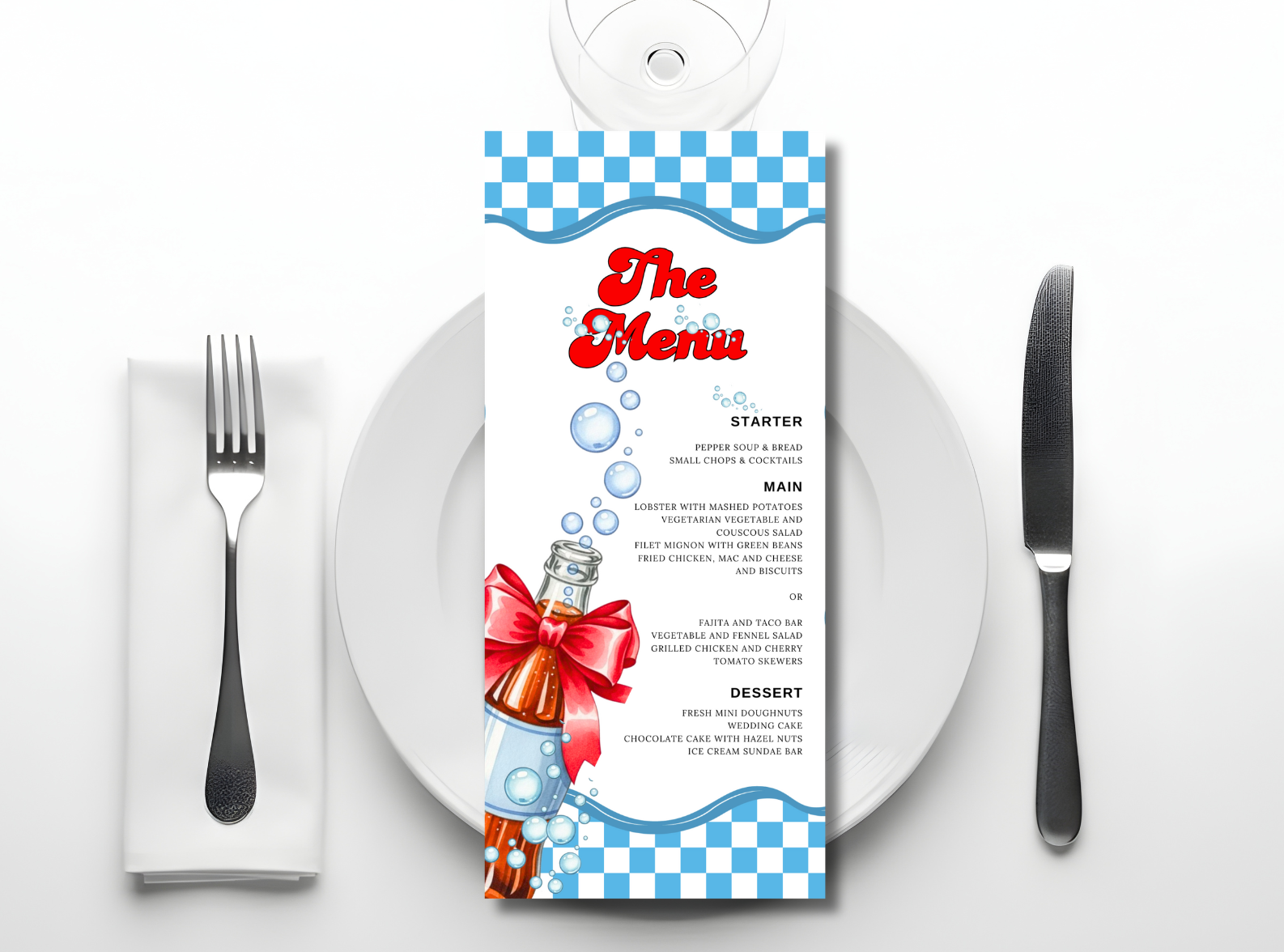 She's Ready to Pop Baby Shower Menu 