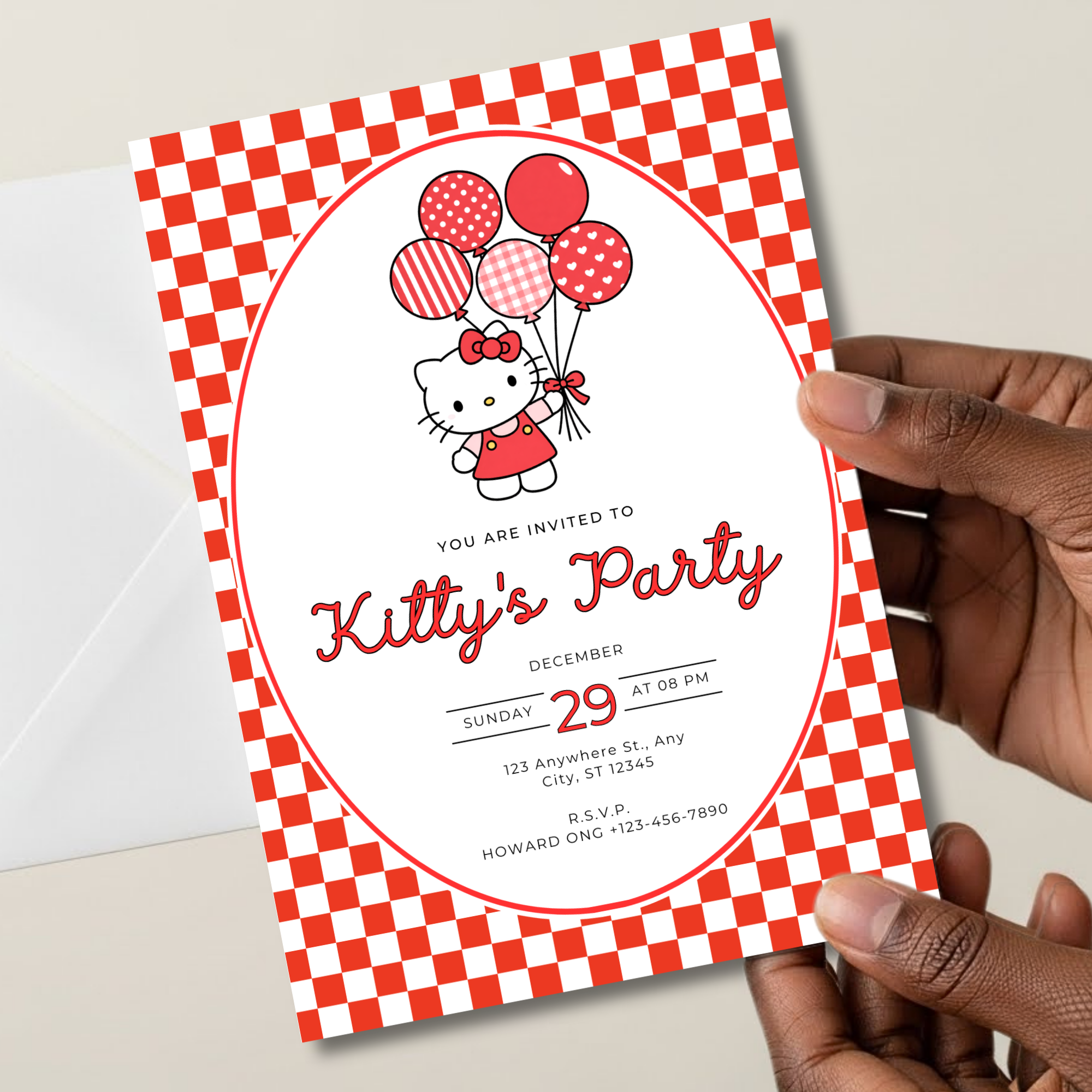 Hello Kitty Birthday Invitation