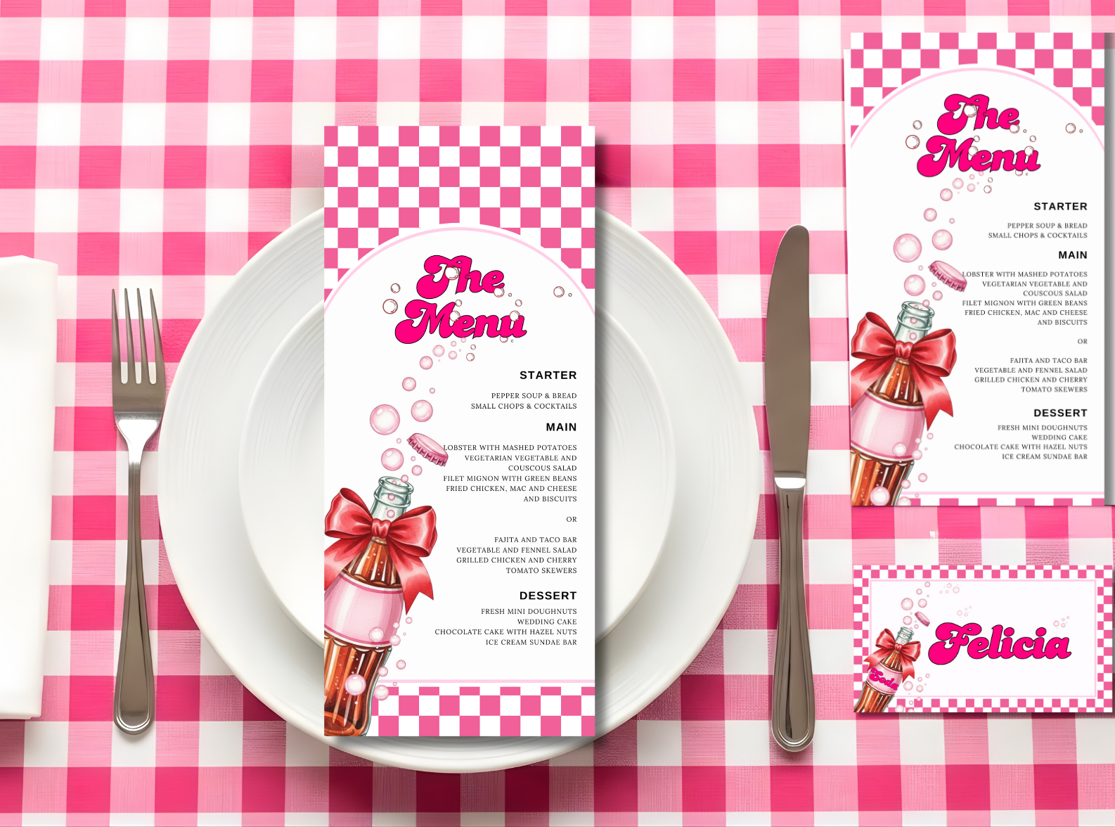 She's Ready to Pop Baby Shower Menu  