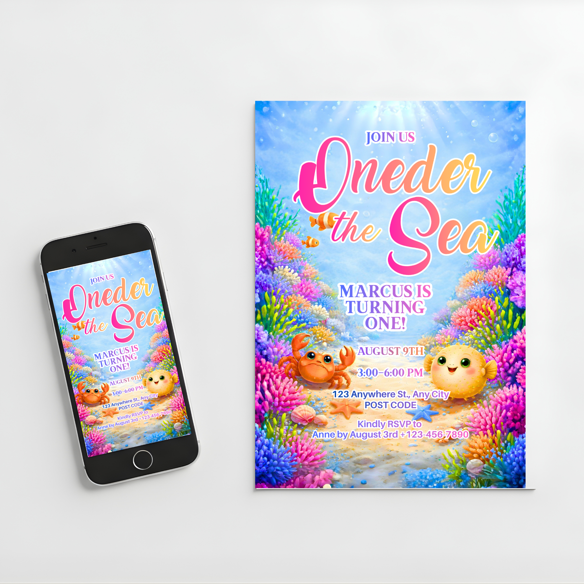 Under the Sea Birthday Invitation