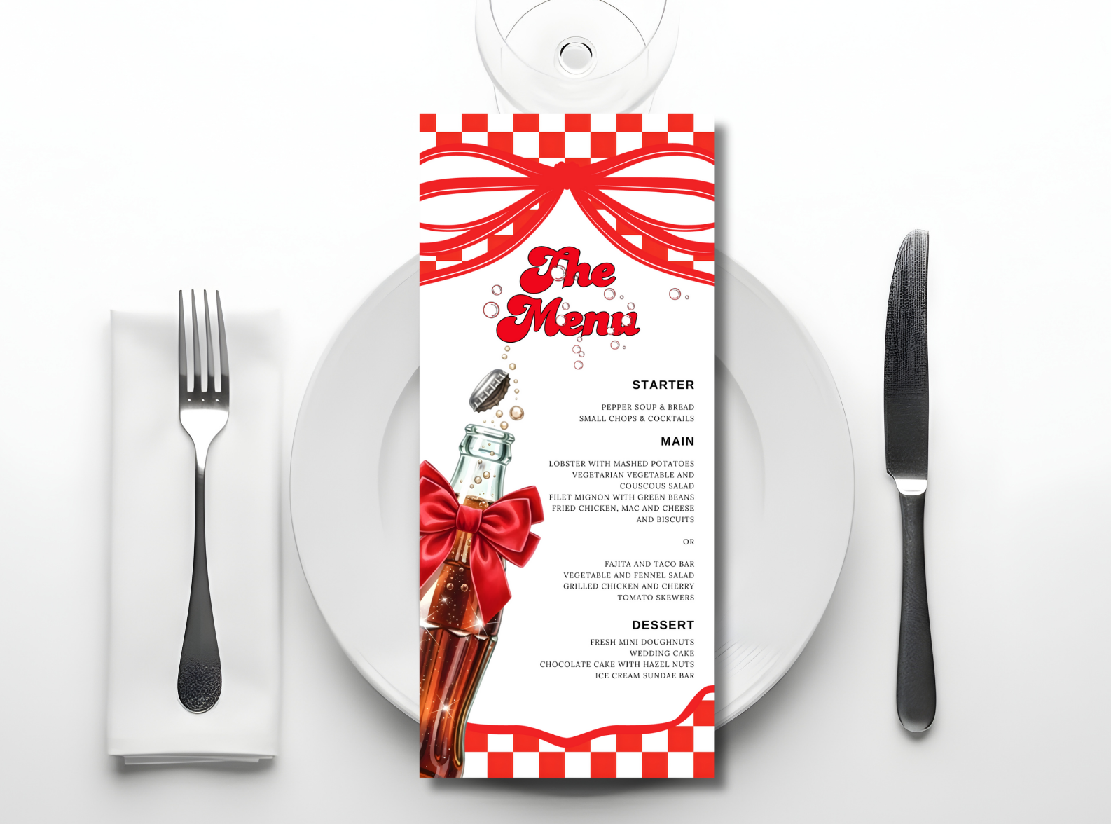 She's Ready to Pop Baby Shower Menu