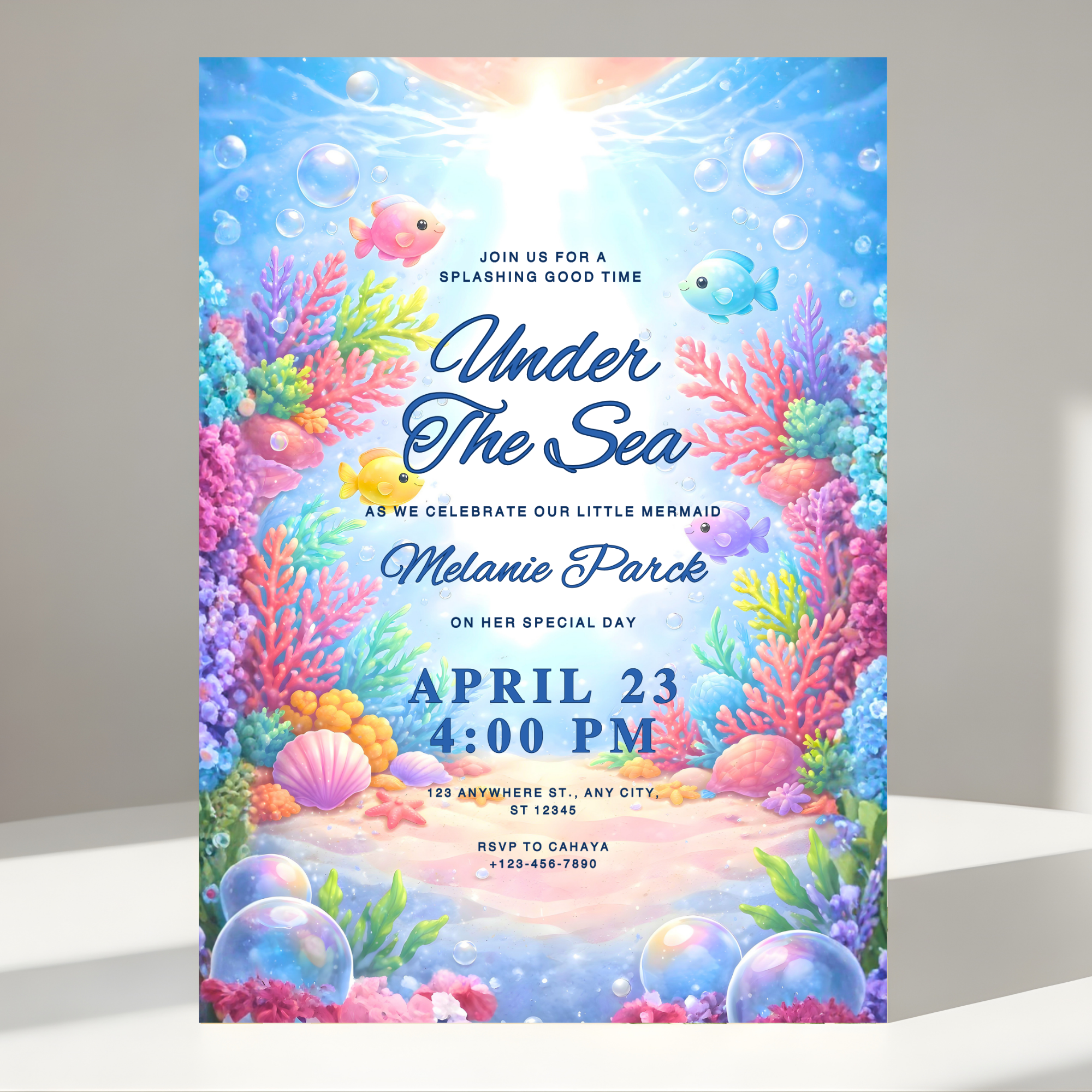 Under the Sea Birthday Invitation