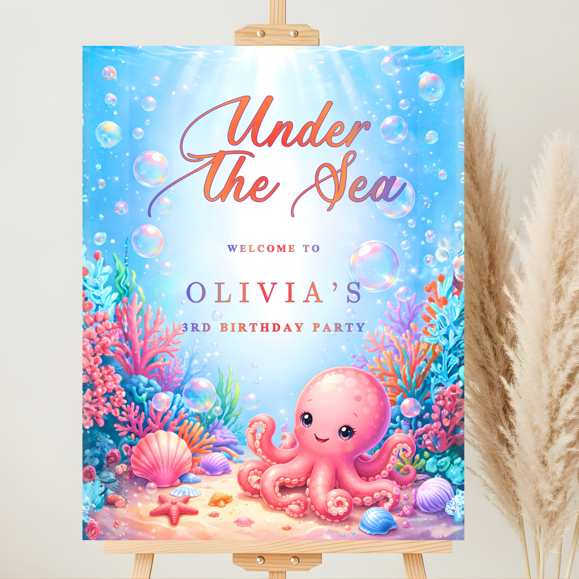 Under The Sea Birthday Party Welcome Sign