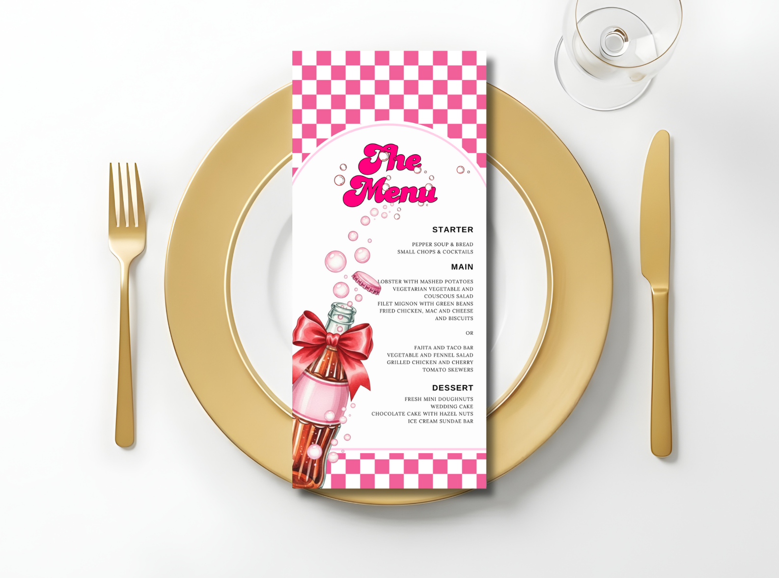 She's Ready to Pop Baby Shower Menu  