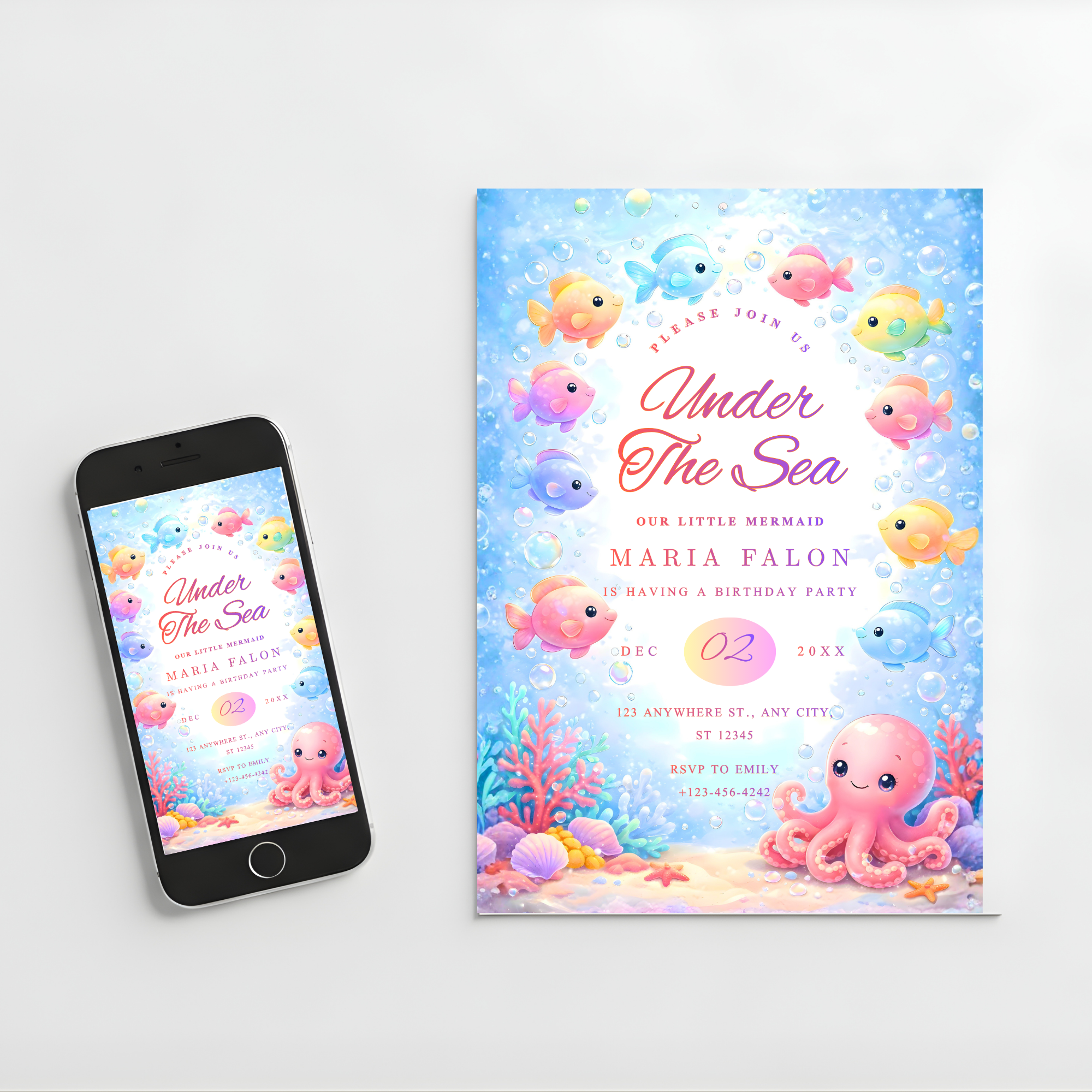 Under the Sea Birthday Invitation