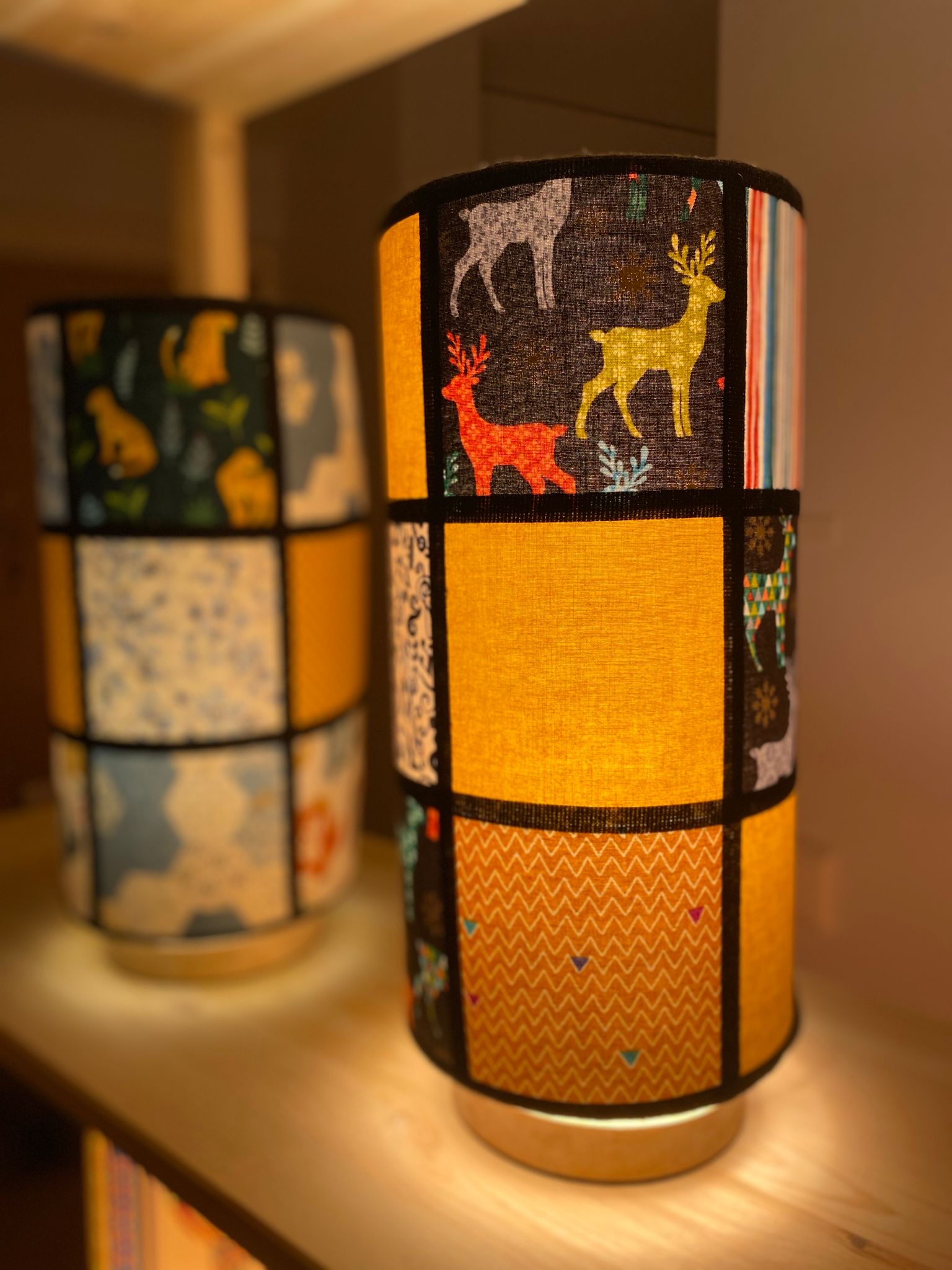 Lampe patchwork “My Reindeer”