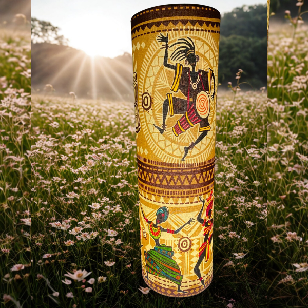 Tambour Boréal | Lampe tube à poser