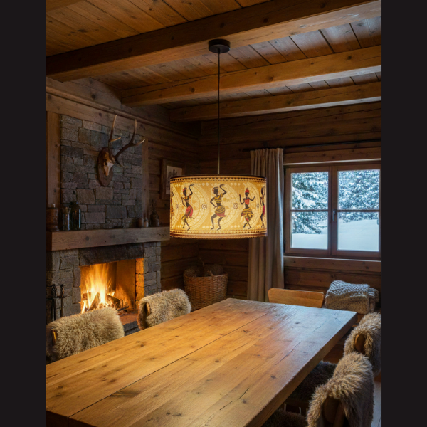 Tambour Boréal | Suspension lumineuse décorative