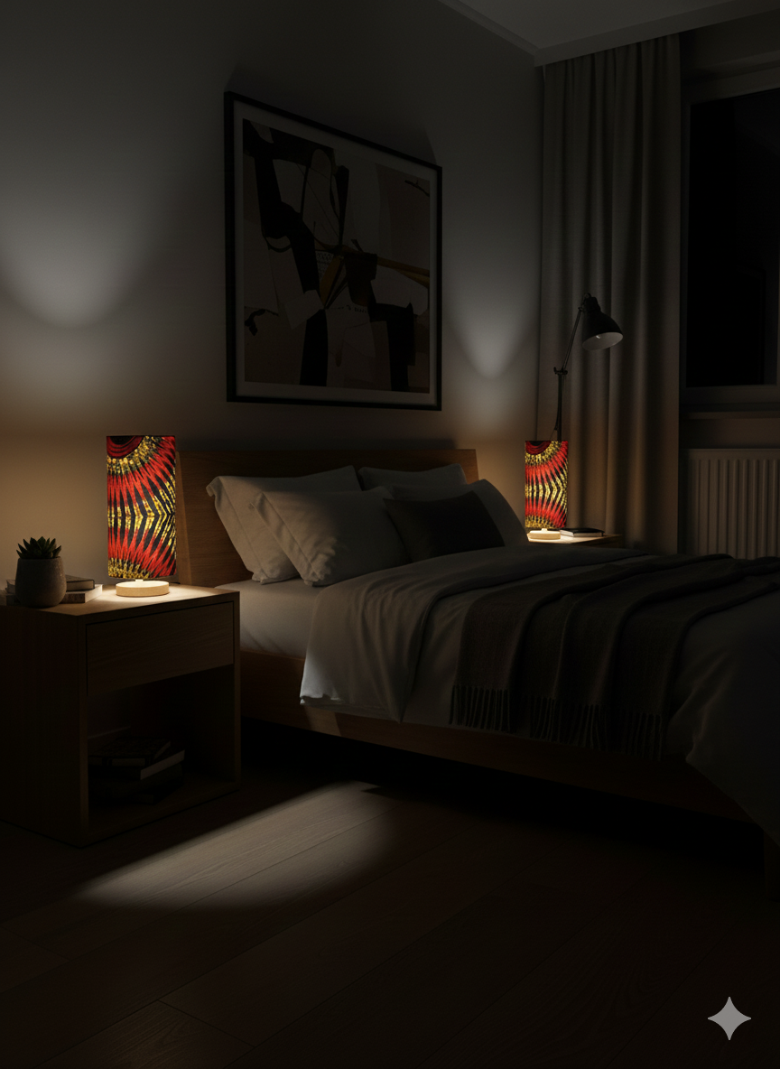 Lampe Tube Wax Rouge & Or 