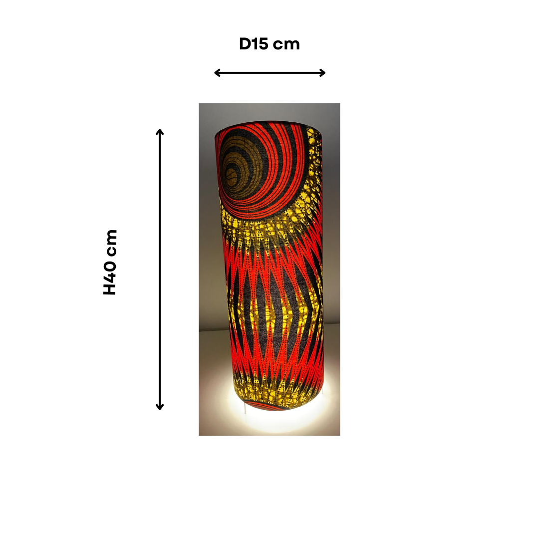 Lampe Tube Wax Rouge & Or 