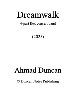 Dreamwalk - PDF Score and Parts