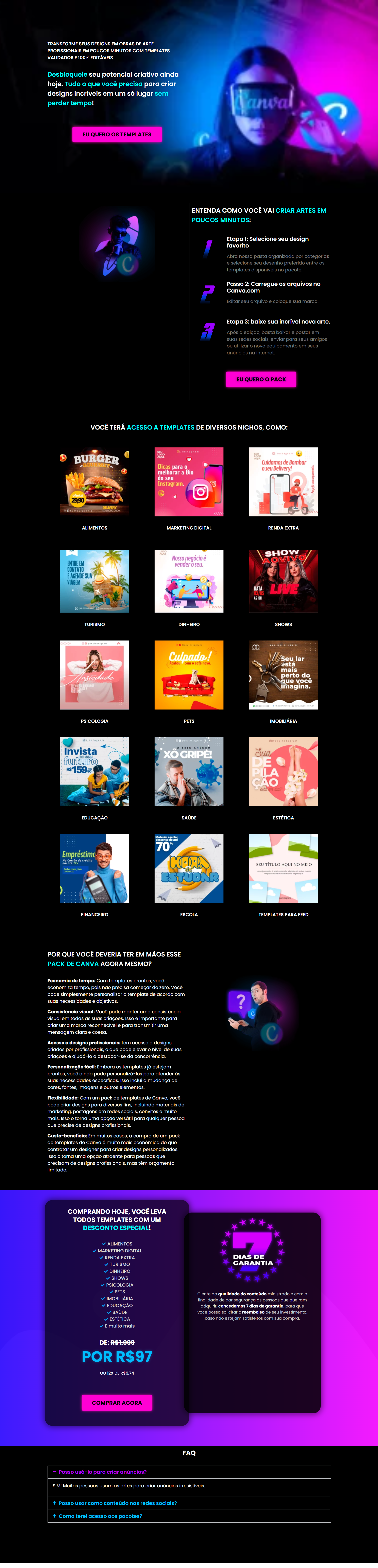 Pack canva / Kit de Templates Digitais