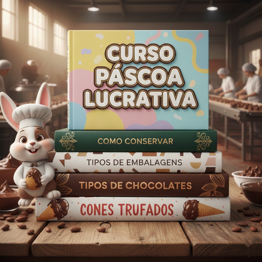 CURSO PÁSCOA LUCRATIVA com bônus.( como conservar, tipos de embalagens, tipos de chocolates e cones trufados 
