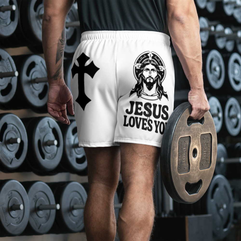 Jesus Loves You White Shorts