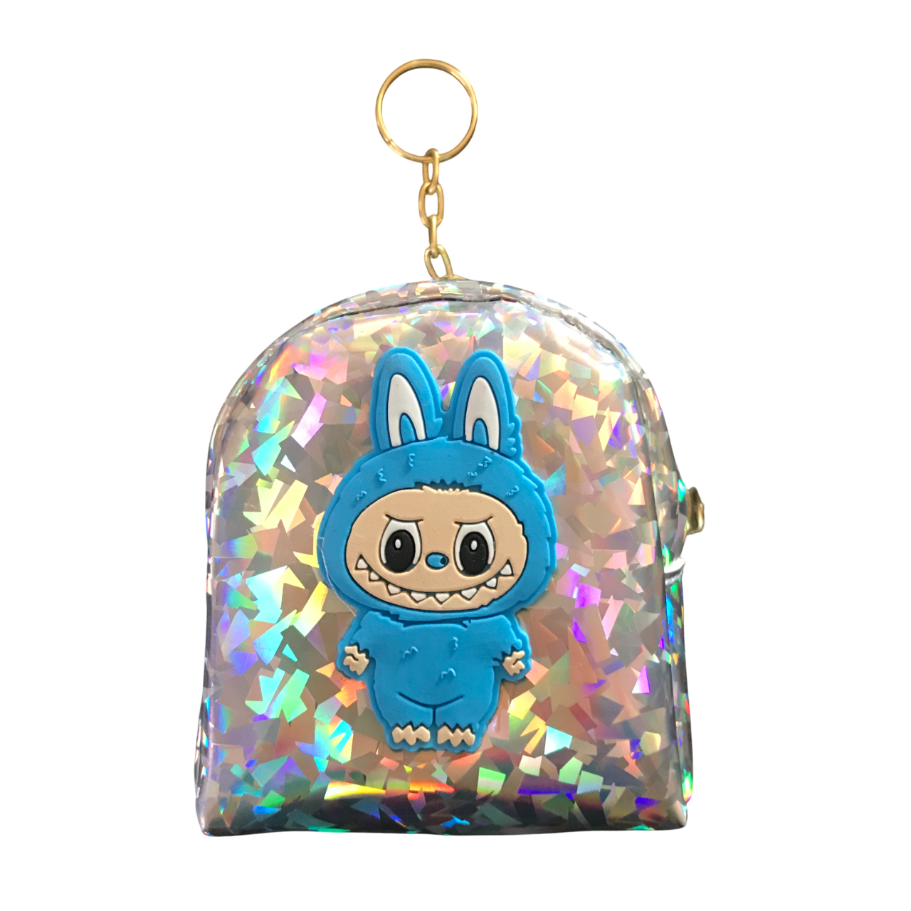 Monedero Labubu Con Argolla Azul