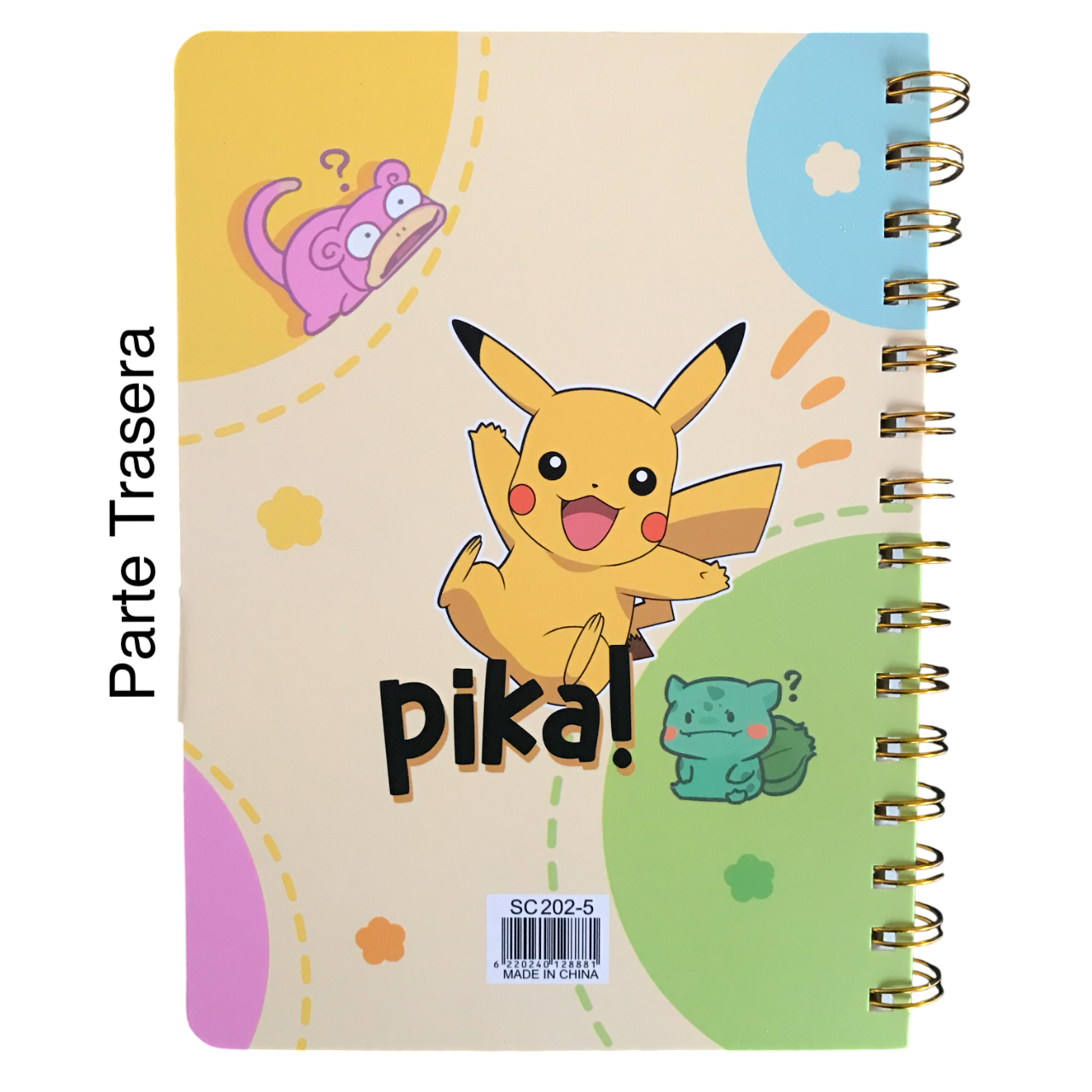 Libreta Pokemon Pikachu Pasta Semidura 70 Hojas - Modelo B