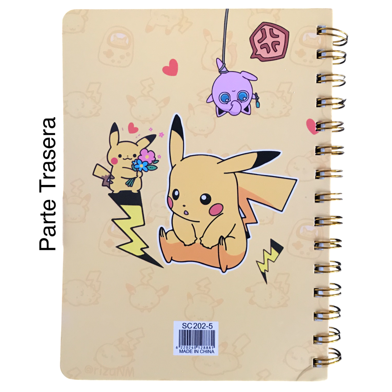 Libreta Pokemon Pikachu Pasta Semidura 70 Hojas - Modelo A