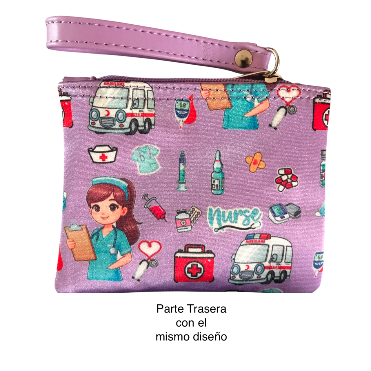 Monedero Enfermera Doctora Morado