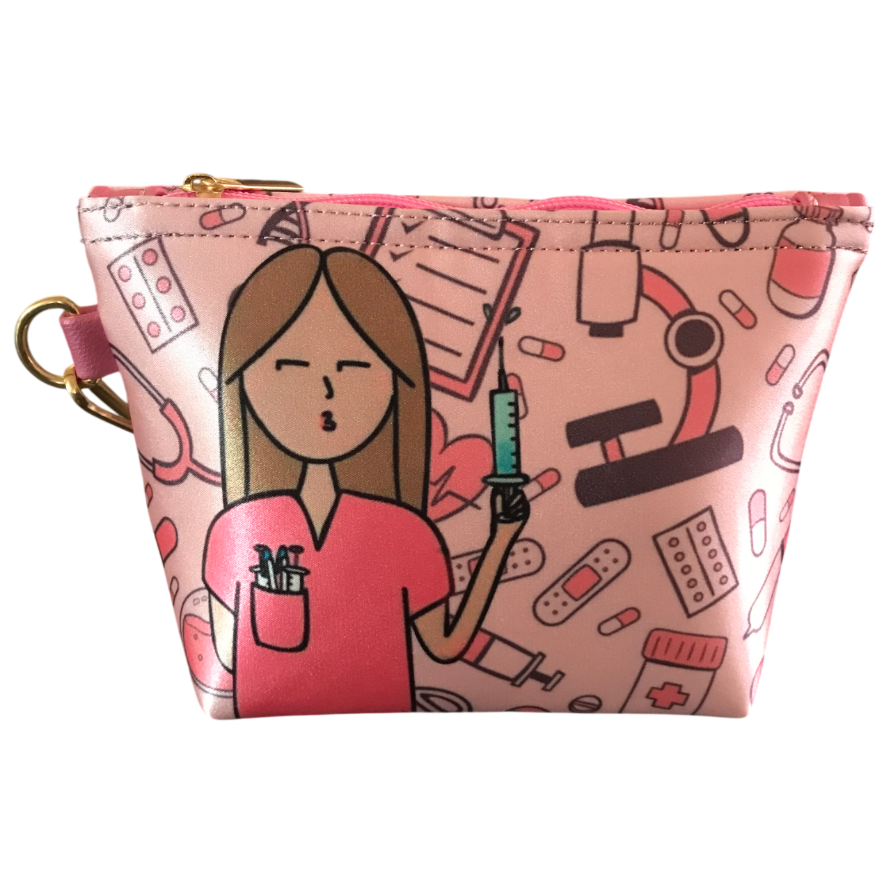 Cosmetiquera Mini Enfermera Doctora Rosa