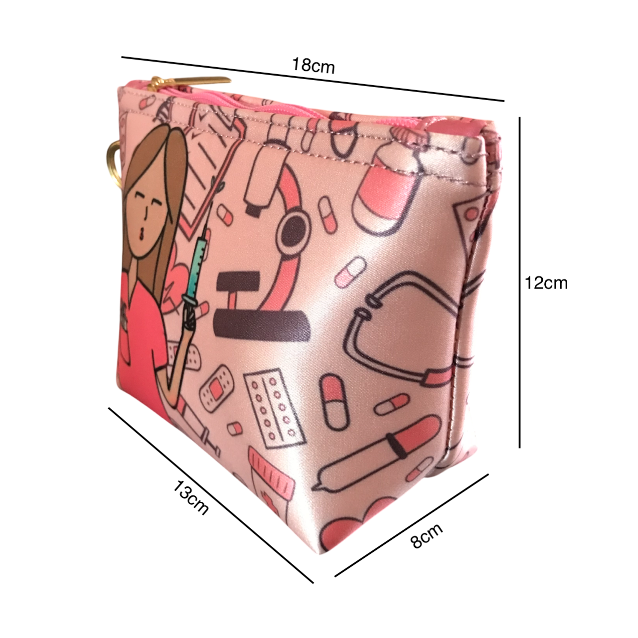 Cosmetiquera Mini Enfermera Doctora Rosa