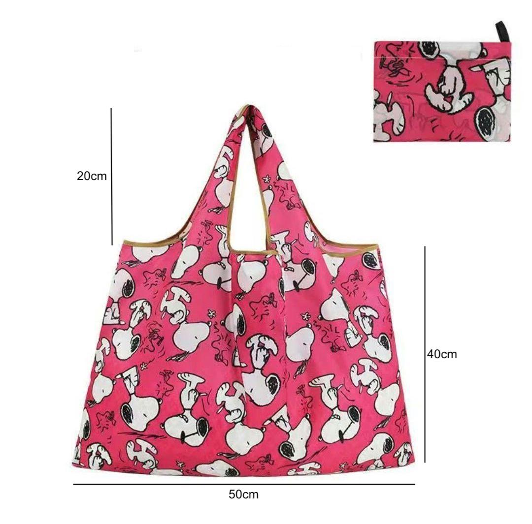 Bolsa Ecológica Snoopy (Fucsia)
