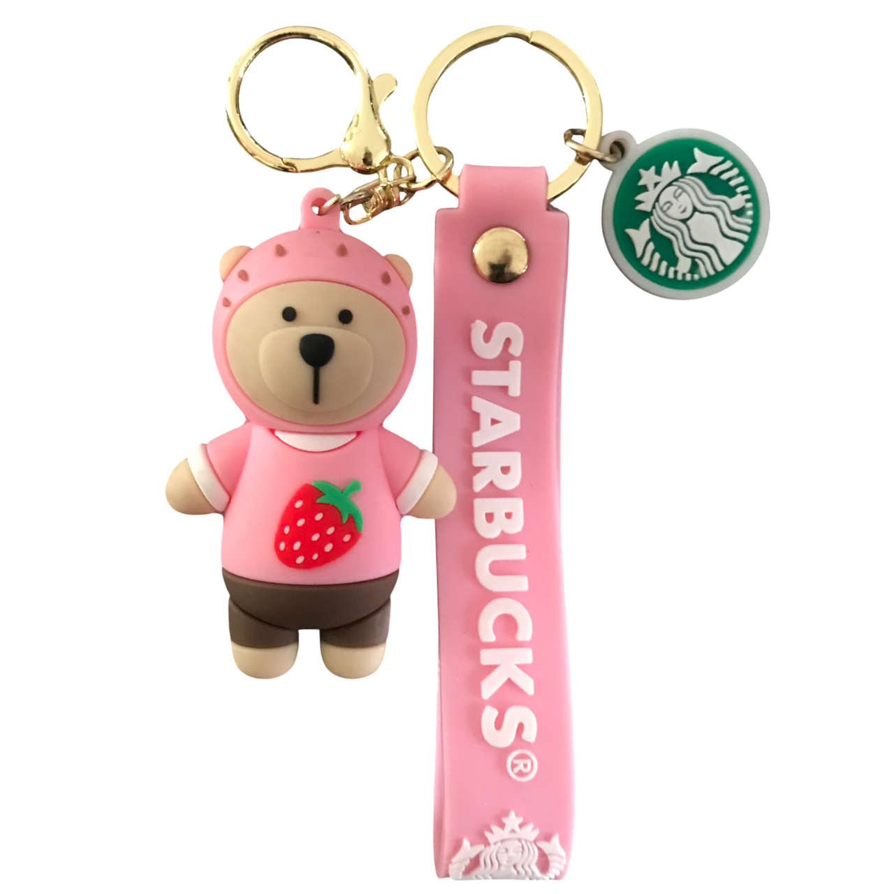 Llavero Starbucks Oso Fresa