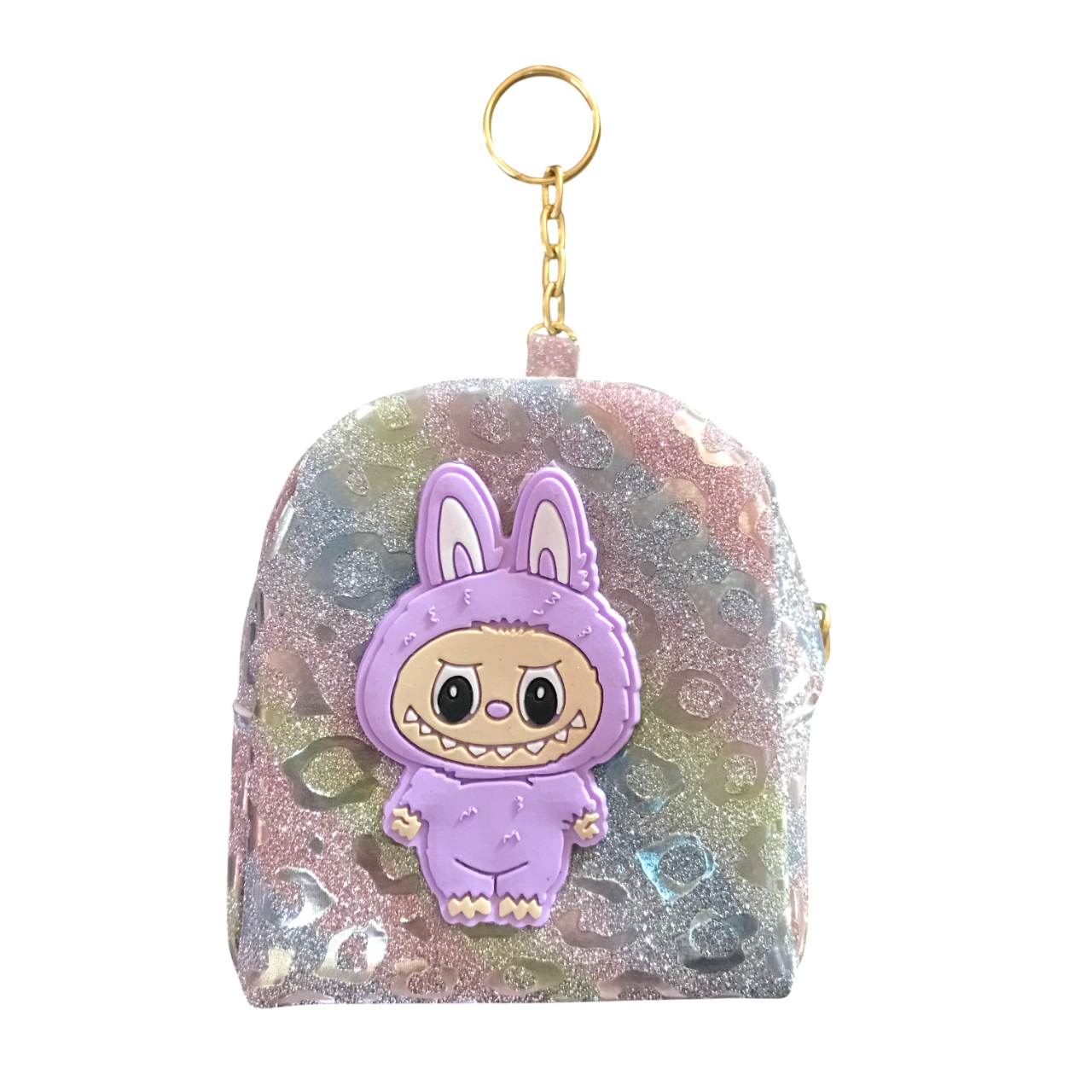 Monedero Labubu Con Argolla Lila
