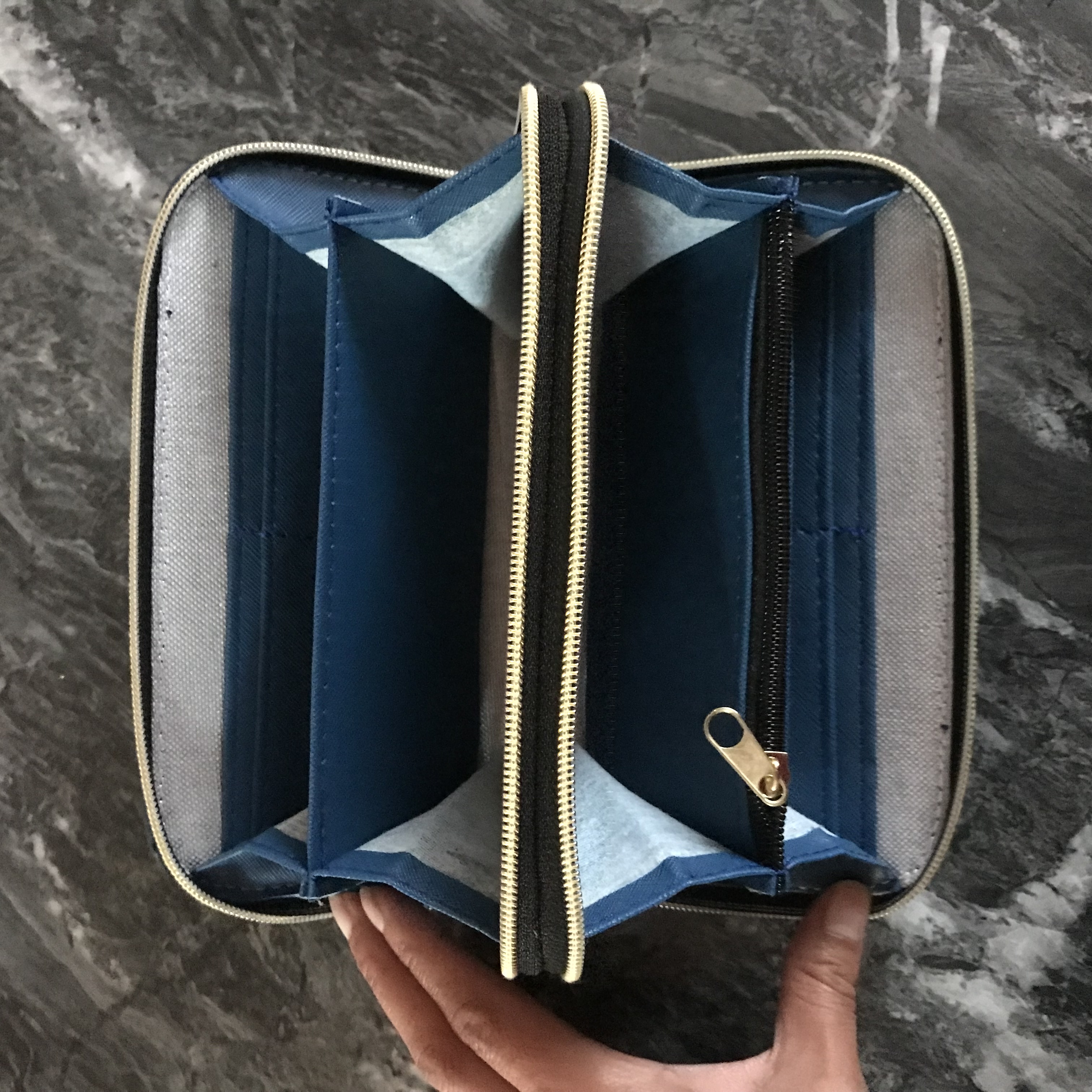 Cartera Doble Cierre Harry Potter Platform Azul Marino