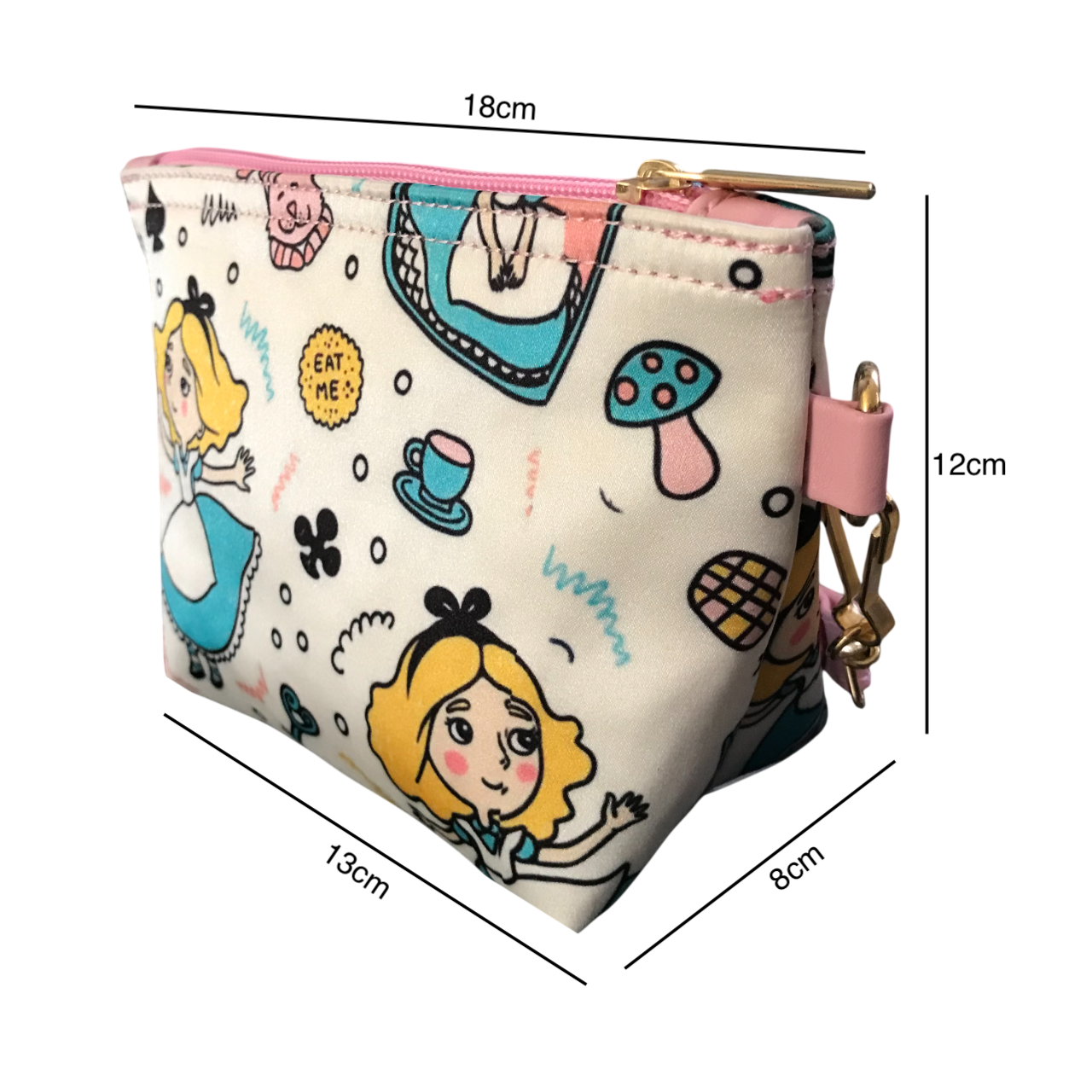 Cosmetiquera Mini Alicia En El Pais De Las Maravillas Blanco