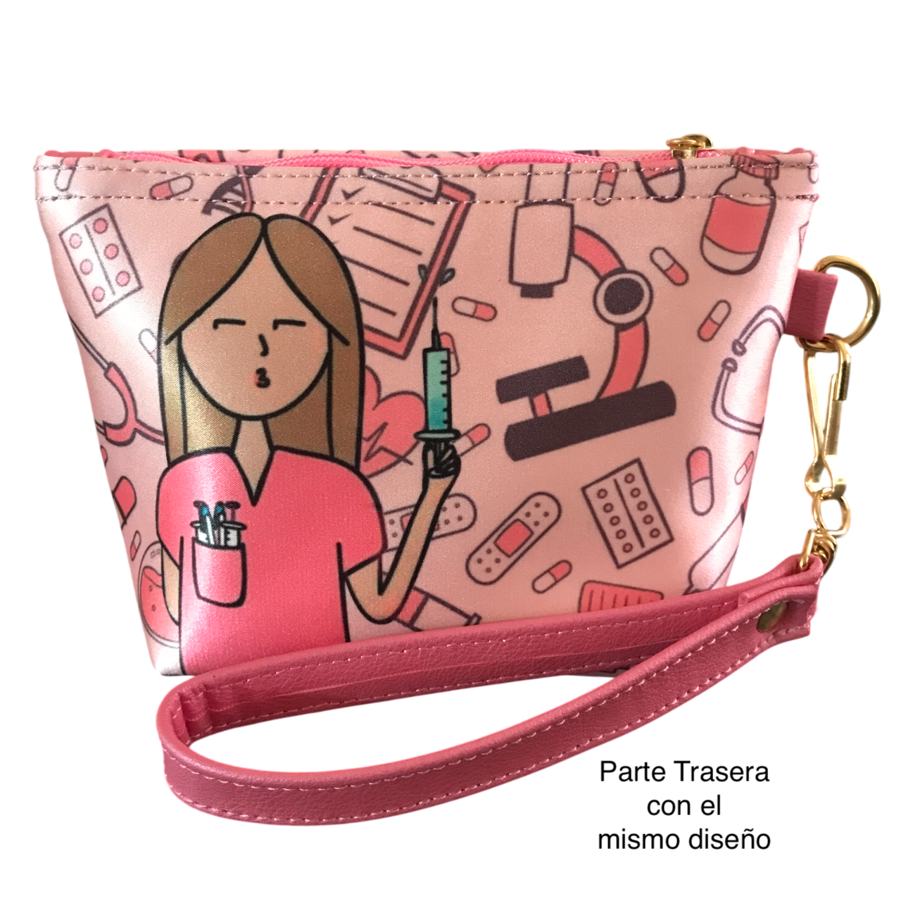 Cosmetiquera Mini Enfermera Doctora Rosa