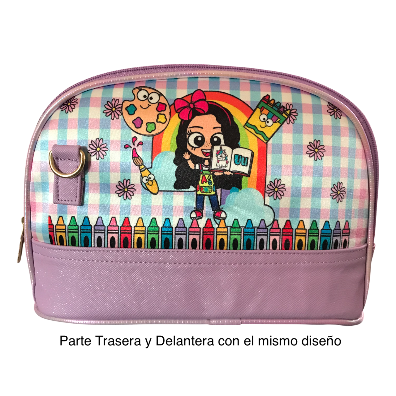 Bolsa Cosmetiquera Maestra Acuarelas/Crayolas Convertible 2 En 1