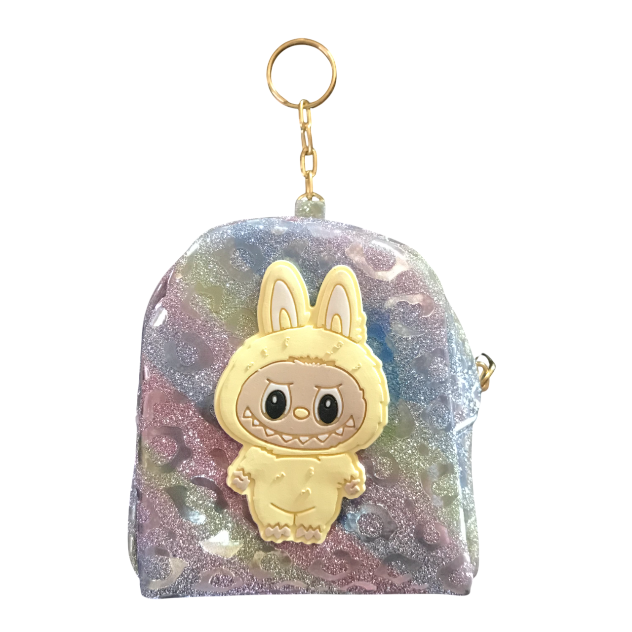 Monedero Labubu Con Argolla Amarillo