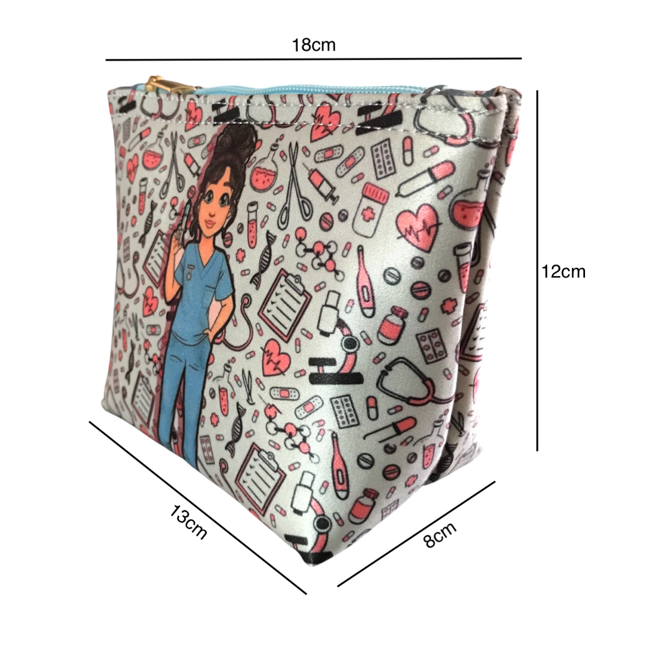 Cosmetiquera Mini Enfermera Doctora Blanco