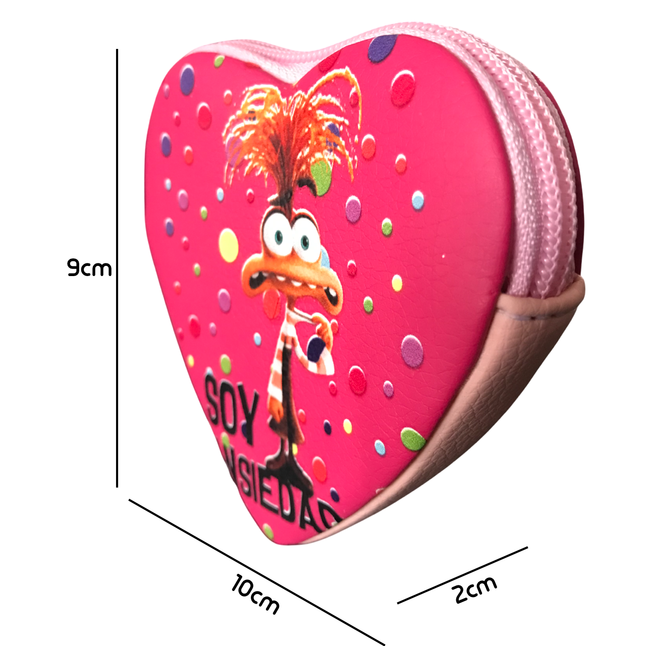 Monedero Intensamente Corazón Ansiedad Fucsia