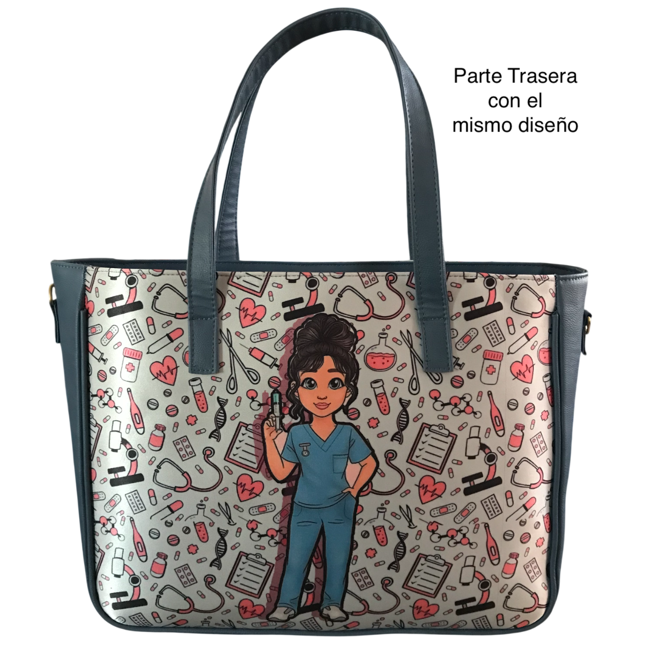 Bolsa Enfermera Doctora Azul Grisáceo