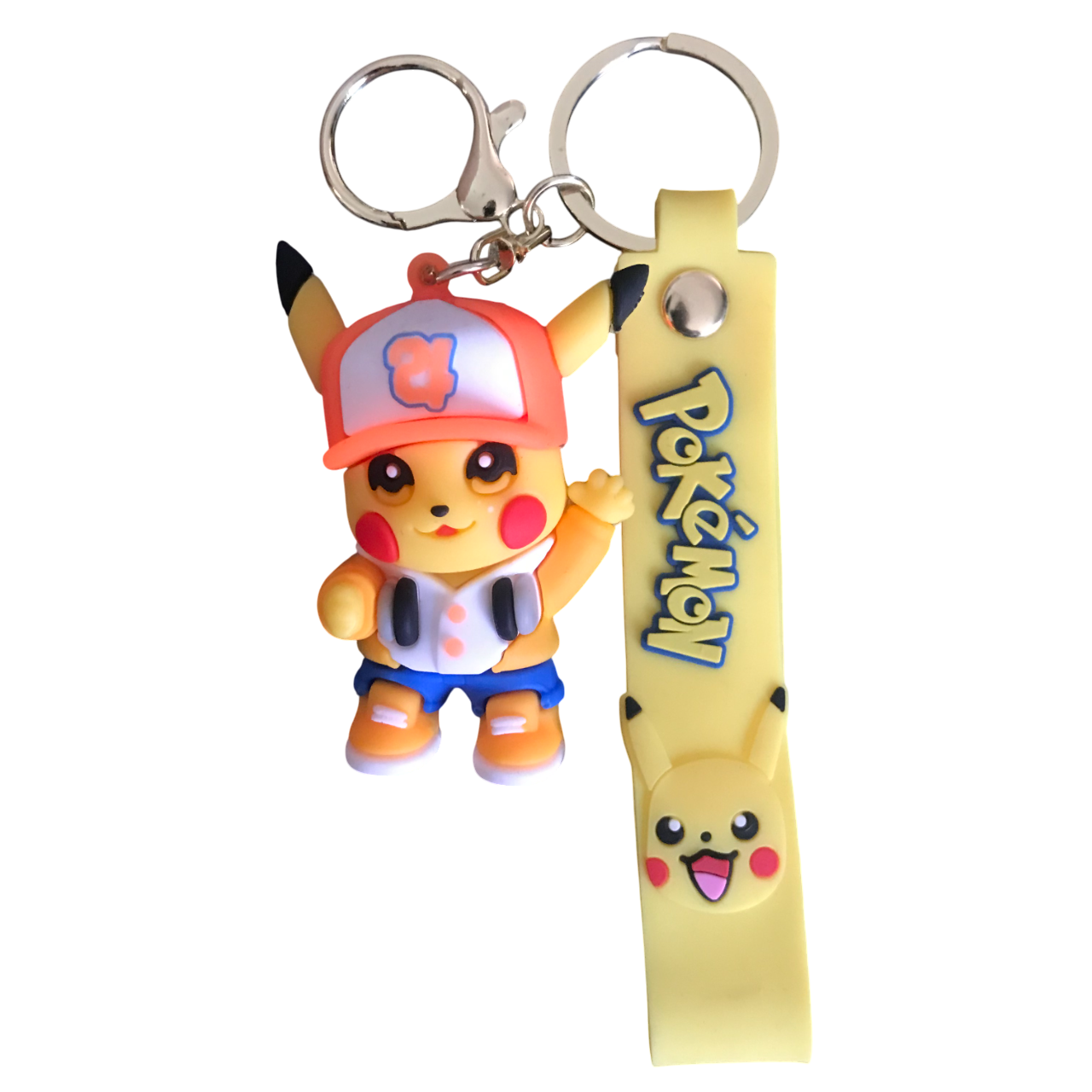 Llavero Pokemon Pikachu Gorra Naranja