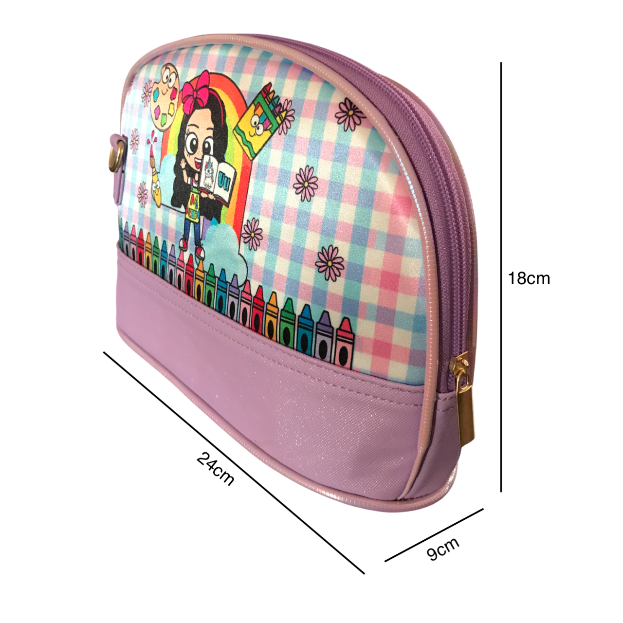 Bolsa Cosmetiquera Maestra Acuarelas/Crayolas Convertible 2 En 1