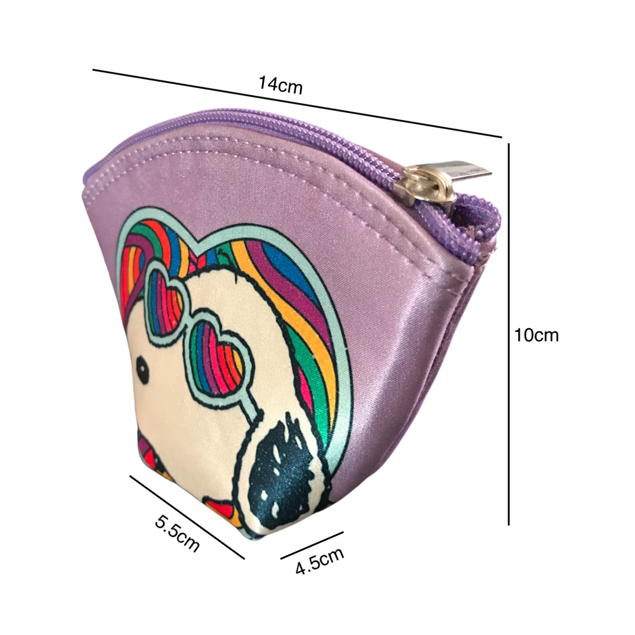 Monedero Cuadrado Snoopy Arcoiris