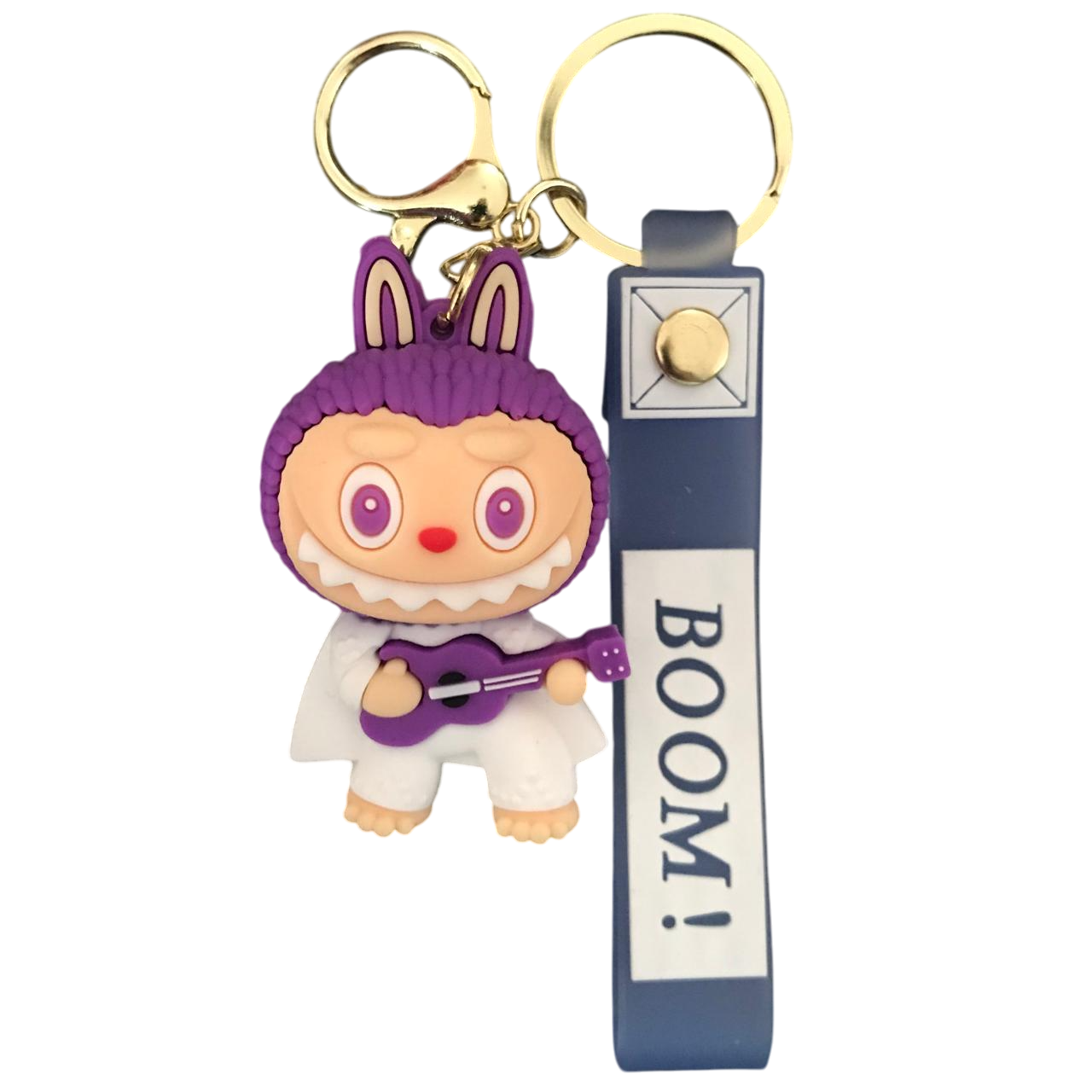 Llavero Labubu Morado Guitarra