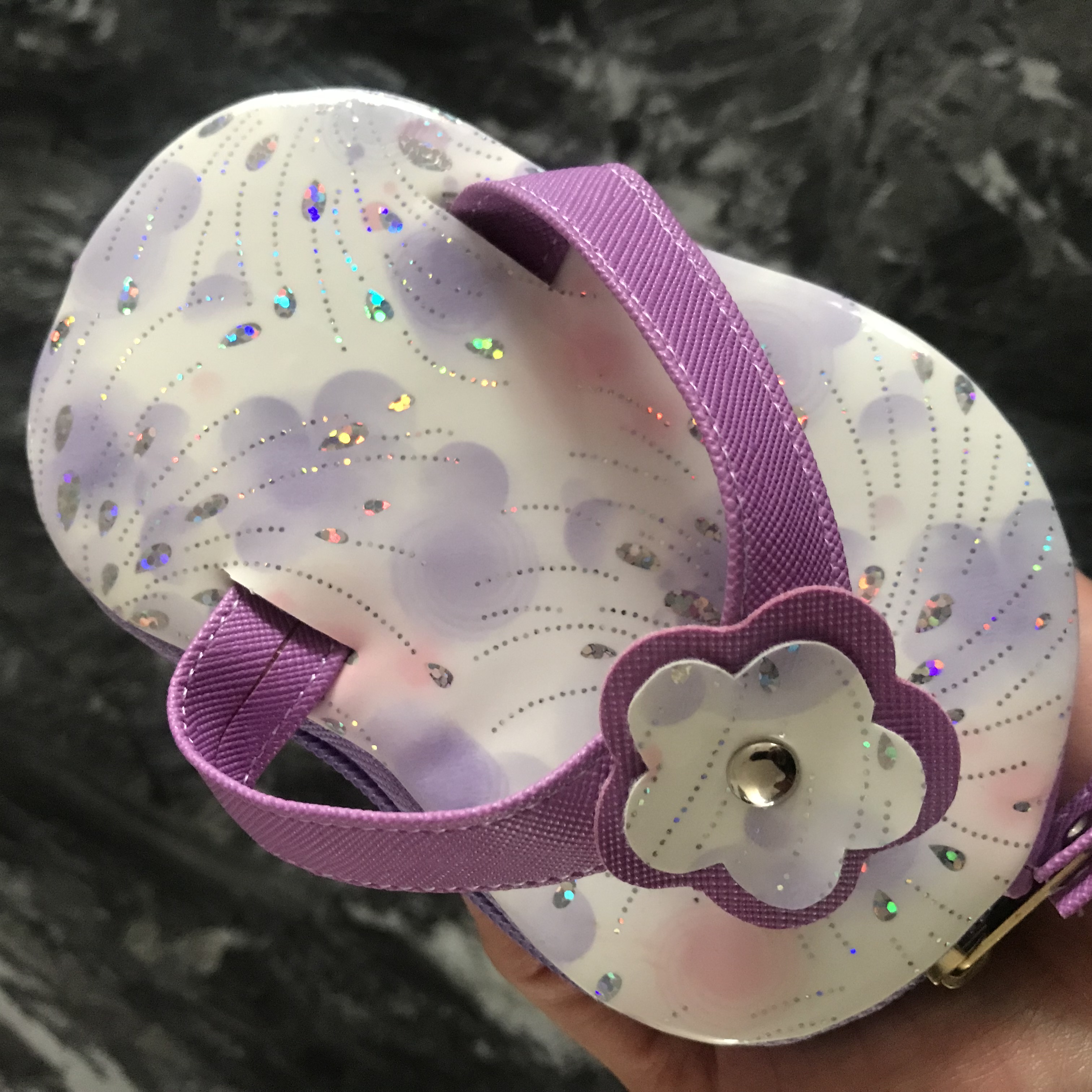 Monedero Chancla Sandalia Lila