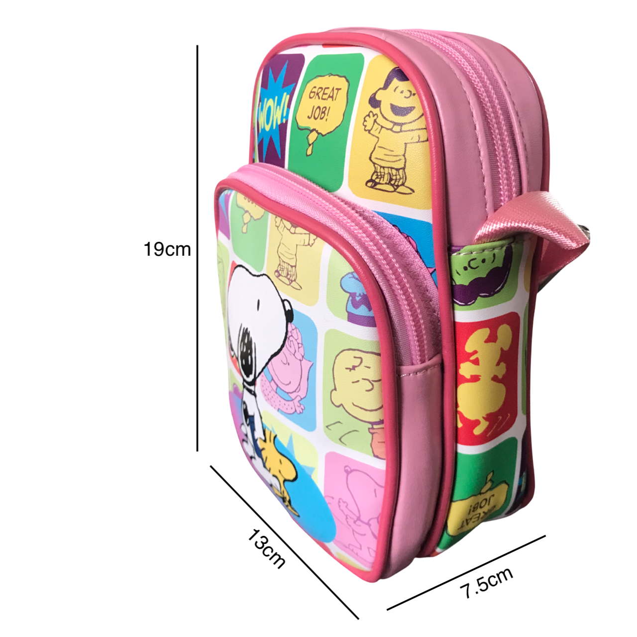 Bandolera Mini Snoopy Rosa