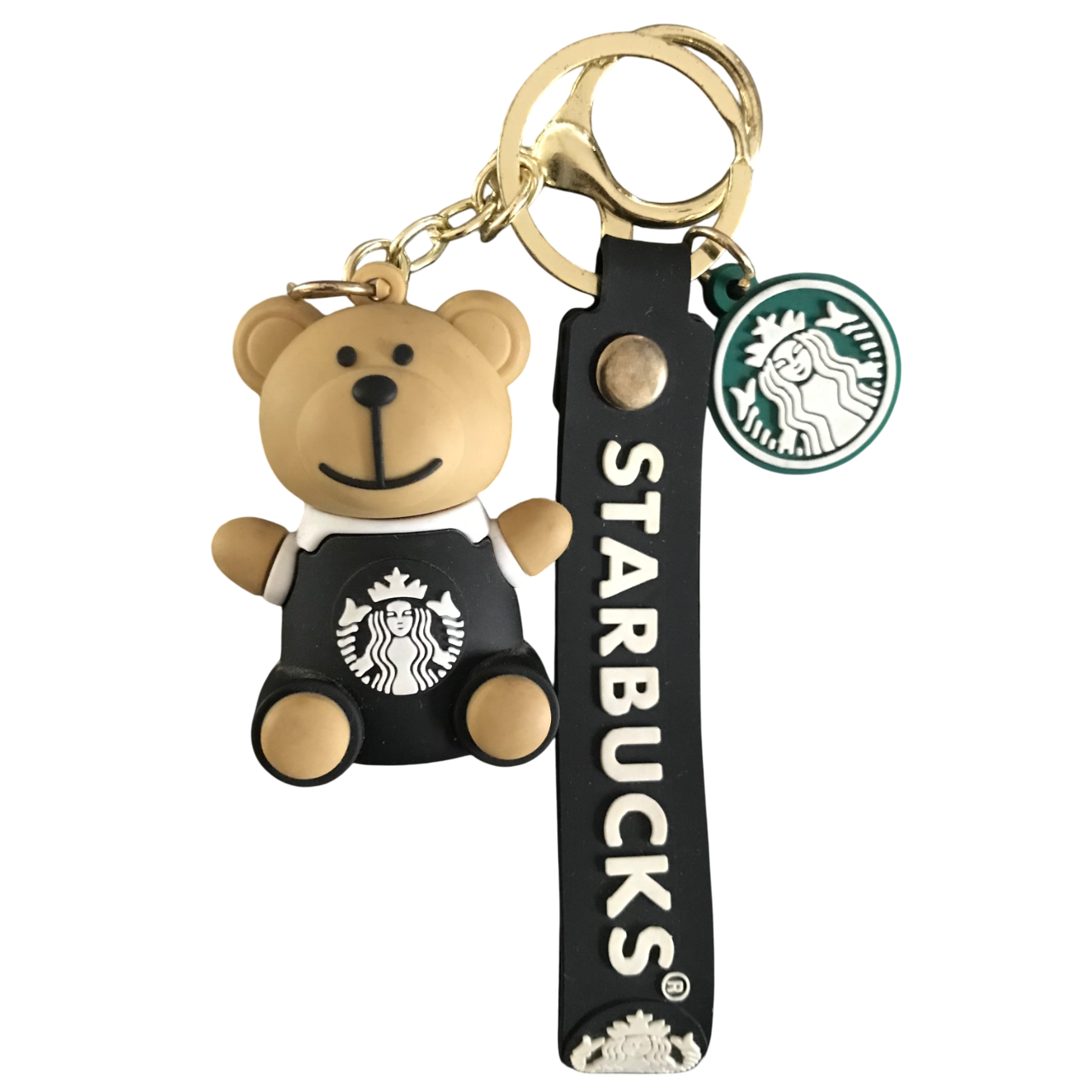 Llavero Starbucks Oso Sentado Mandil Negro