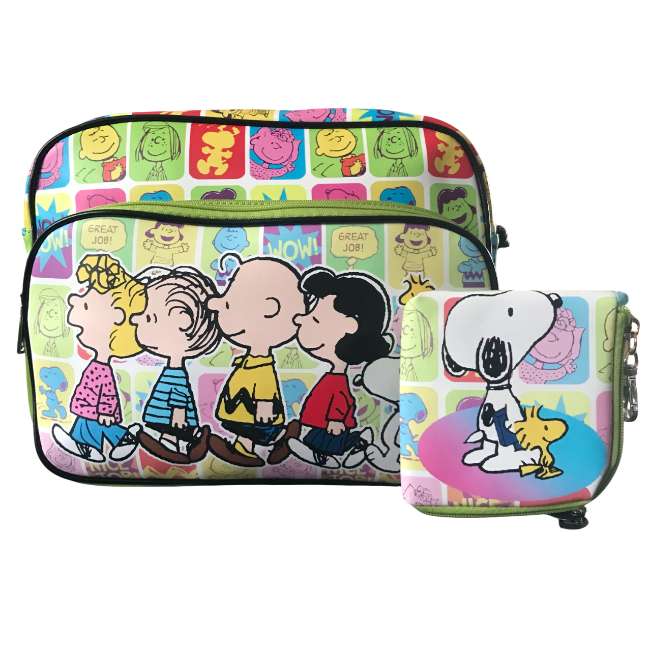 Bandolera Snoopy Colores (Incluye Monedero)