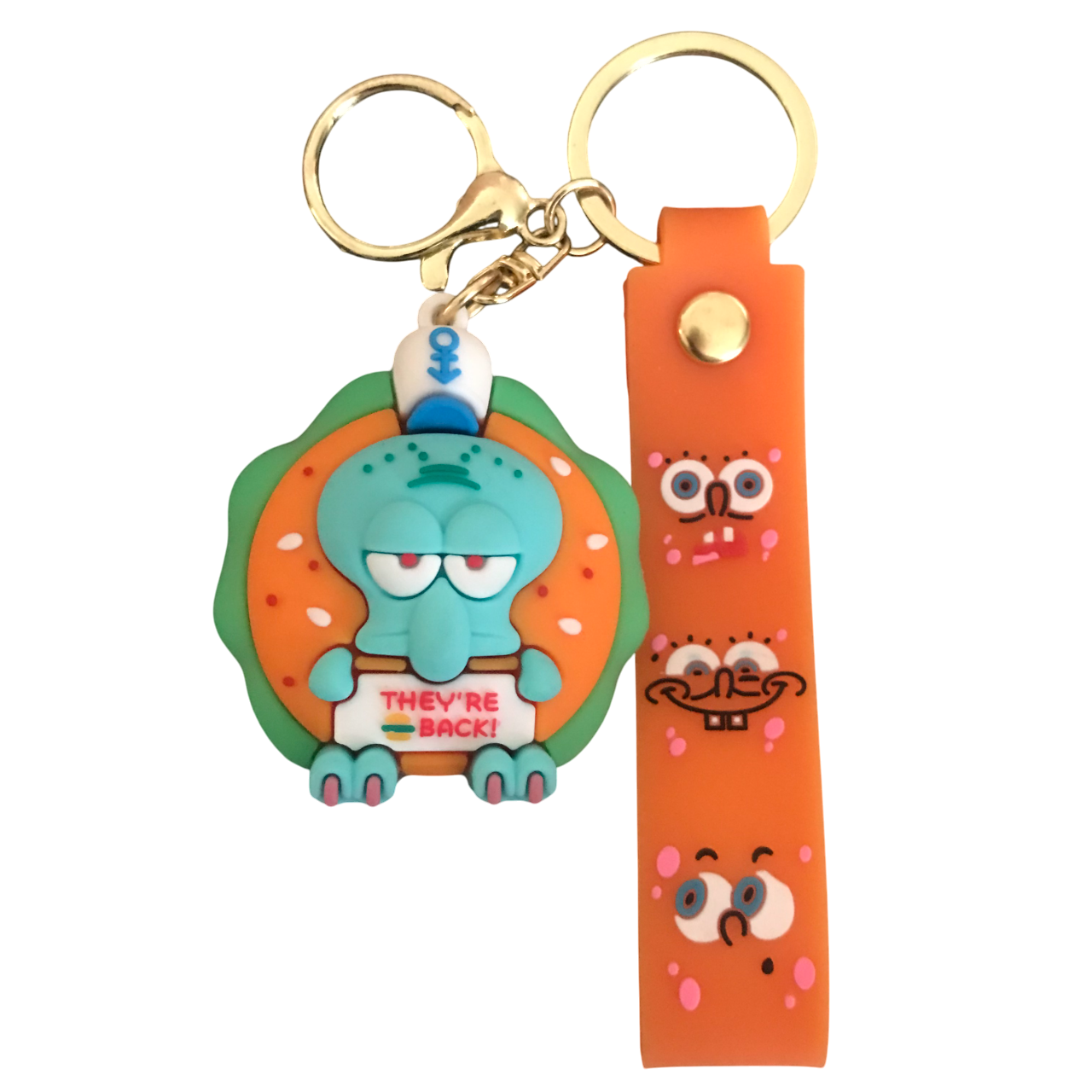 Llavero Bob Esponja Hamburguesa/Calamardo