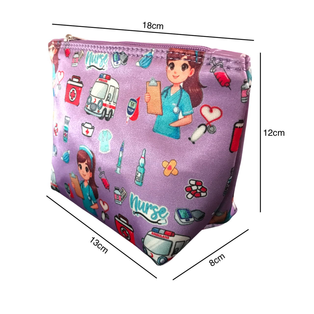 Cosmetiquera Mini Enfermera Doctora Morado