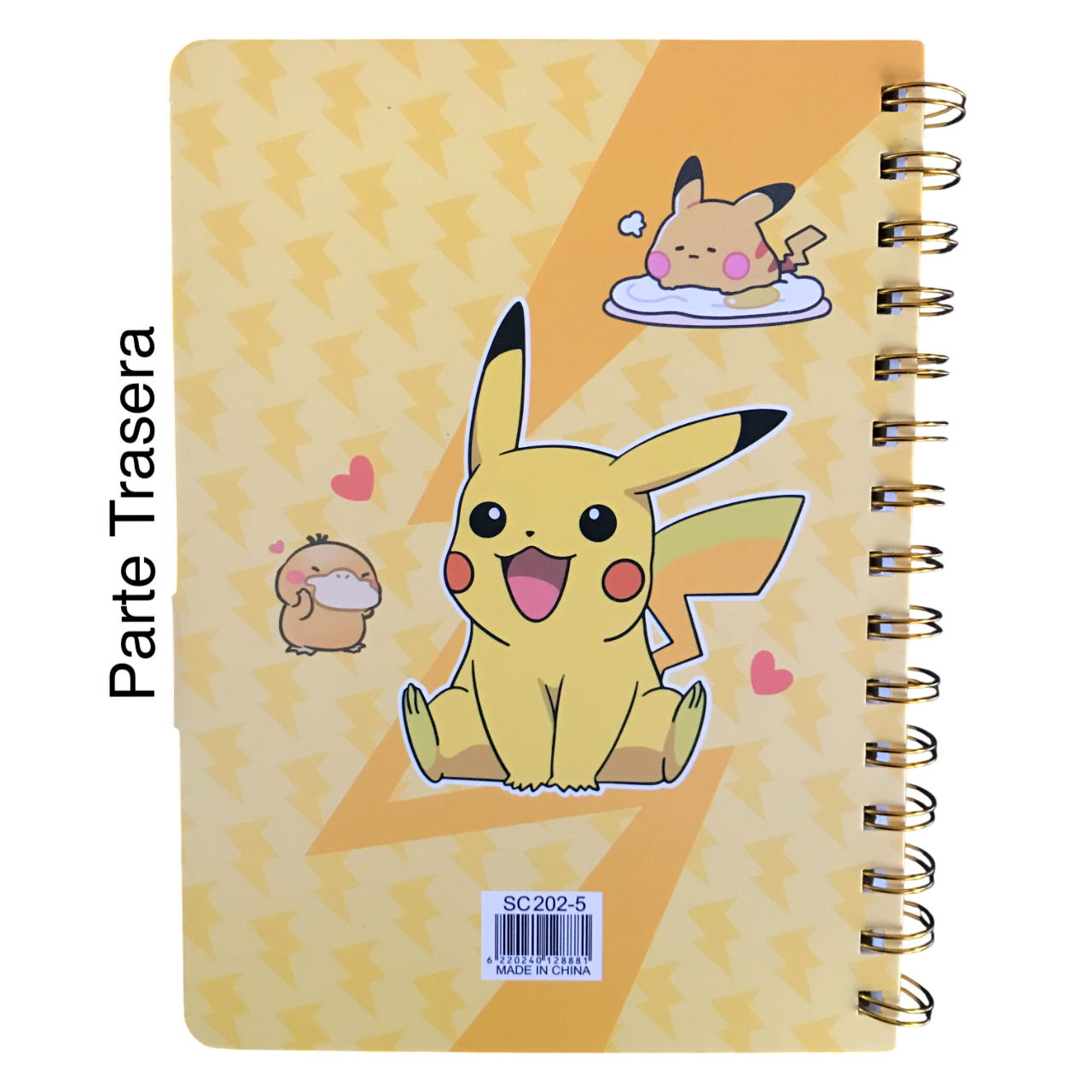 Libreta Pokemon Pikachu Pasta Semidura 70 Hojas - Modelo C